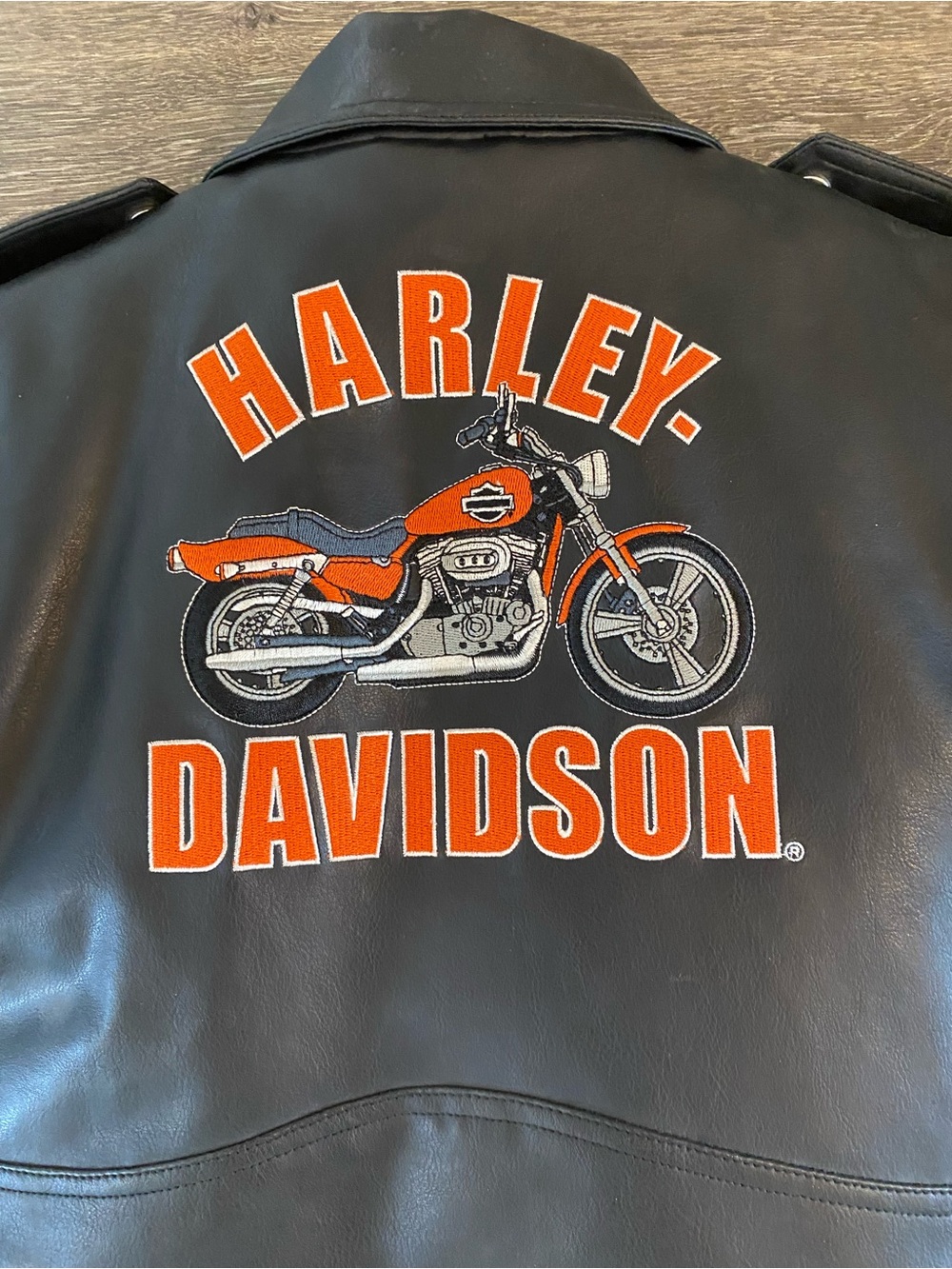 Harley-Davidson Black and Orange Kids Jacket